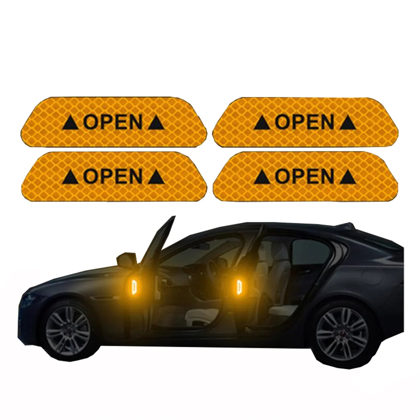 Reflective Car Accessories Door Sticker Safety Tape Inside Auto For Dacia Sandero Stepway 2023 Accessories Car Gadget
