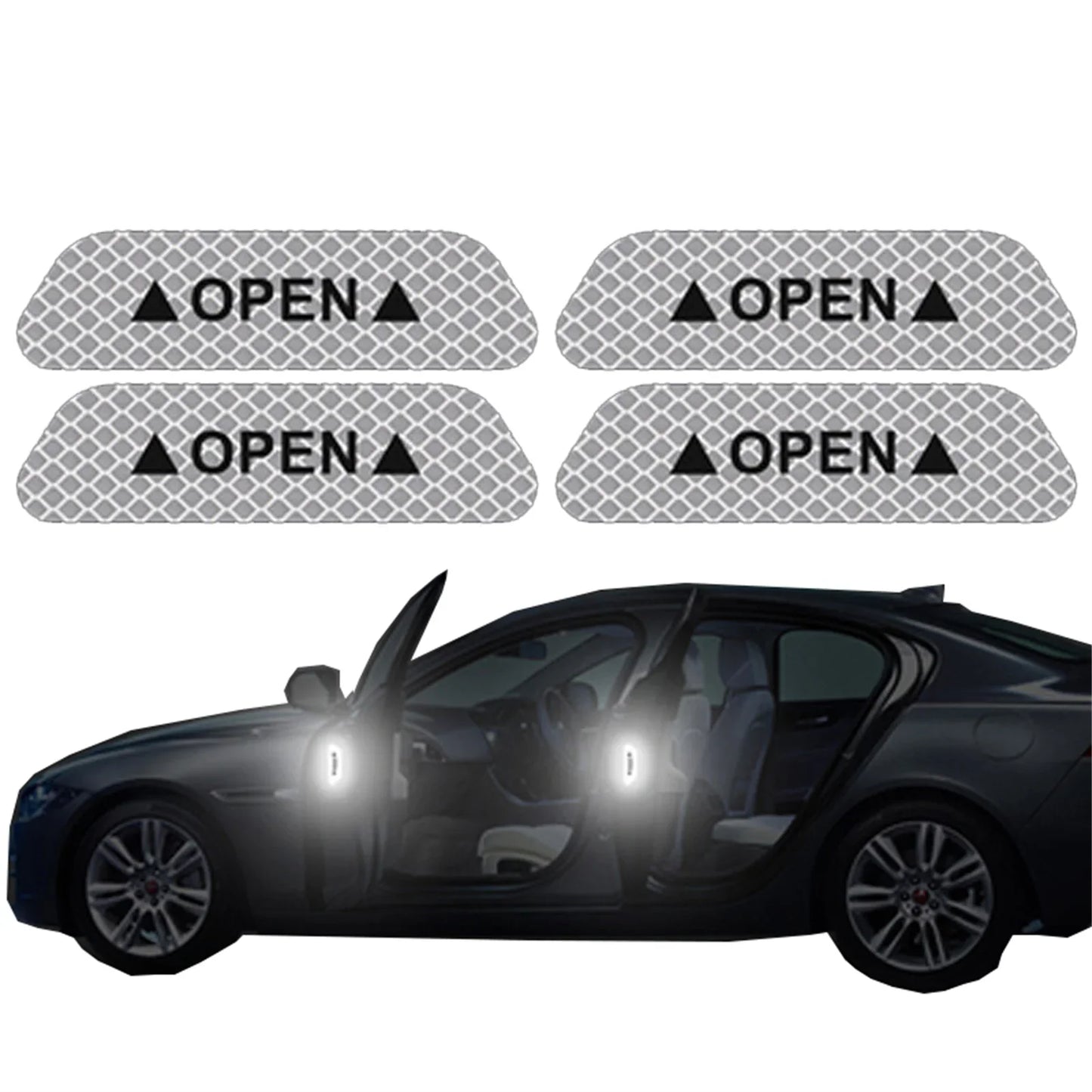 Reflective Car Accessories Door Sticker Safety Tape Inside Auto For Dacia Sandero Stepway 2023 Accessories Car Gadget