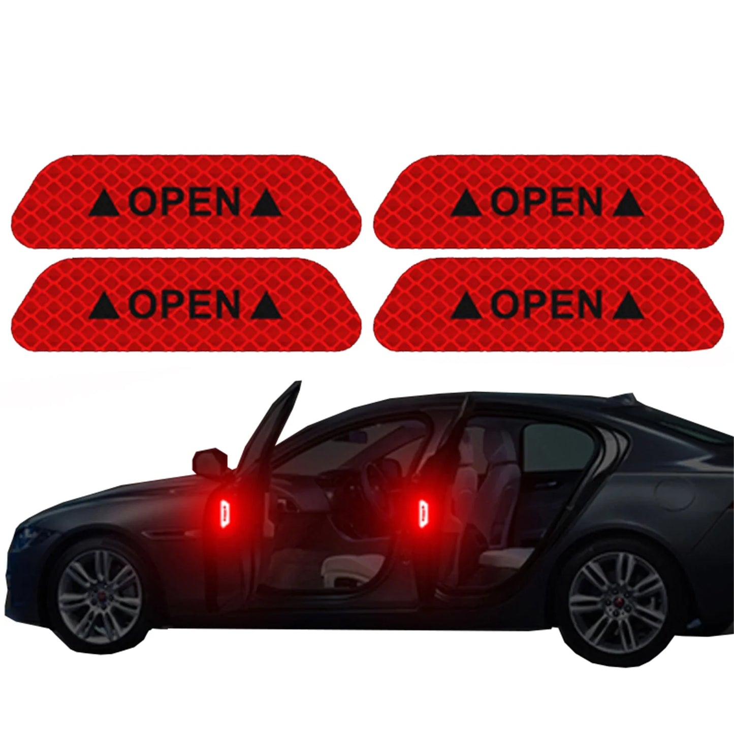 Reflective Car Accessories Door Sticker Safety Tape Inside Auto For Dacia Sandero Stepway 2023 Accessories Car Gadget
