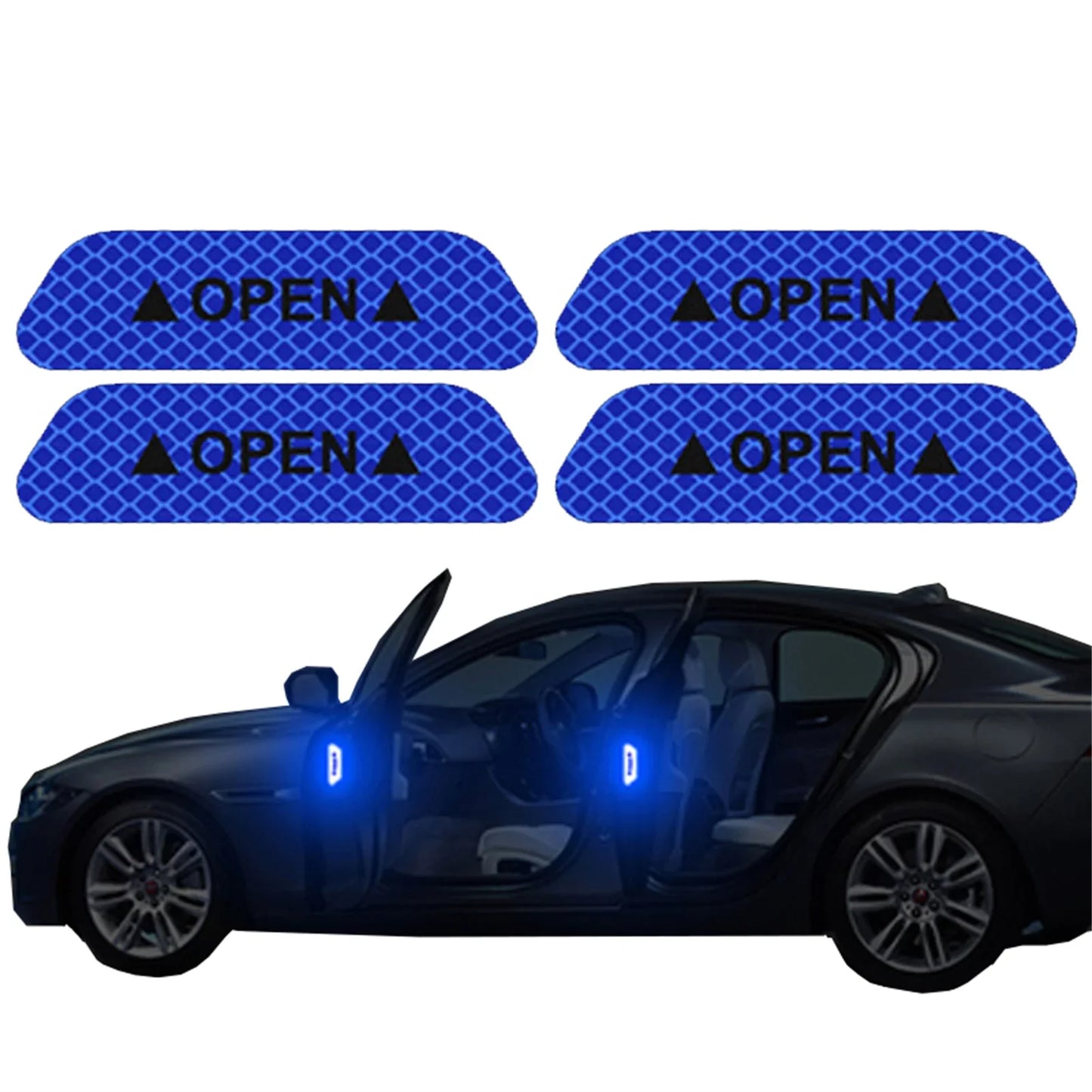 Reflective Car Accessories Door Sticker Safety Tape Inside Auto For Dacia Sandero Stepway 2023 Accessories Car Gadget