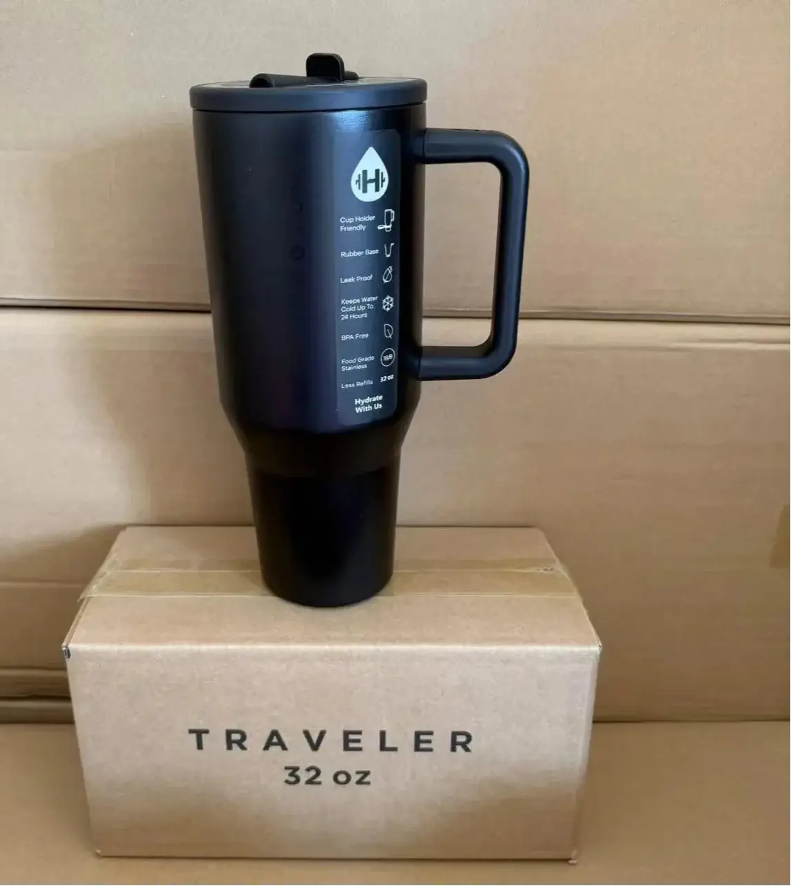 HydroJug Tumbler – 32OZ Stainless Steel Vacuum Insulated Travel Mug with Straw Lid