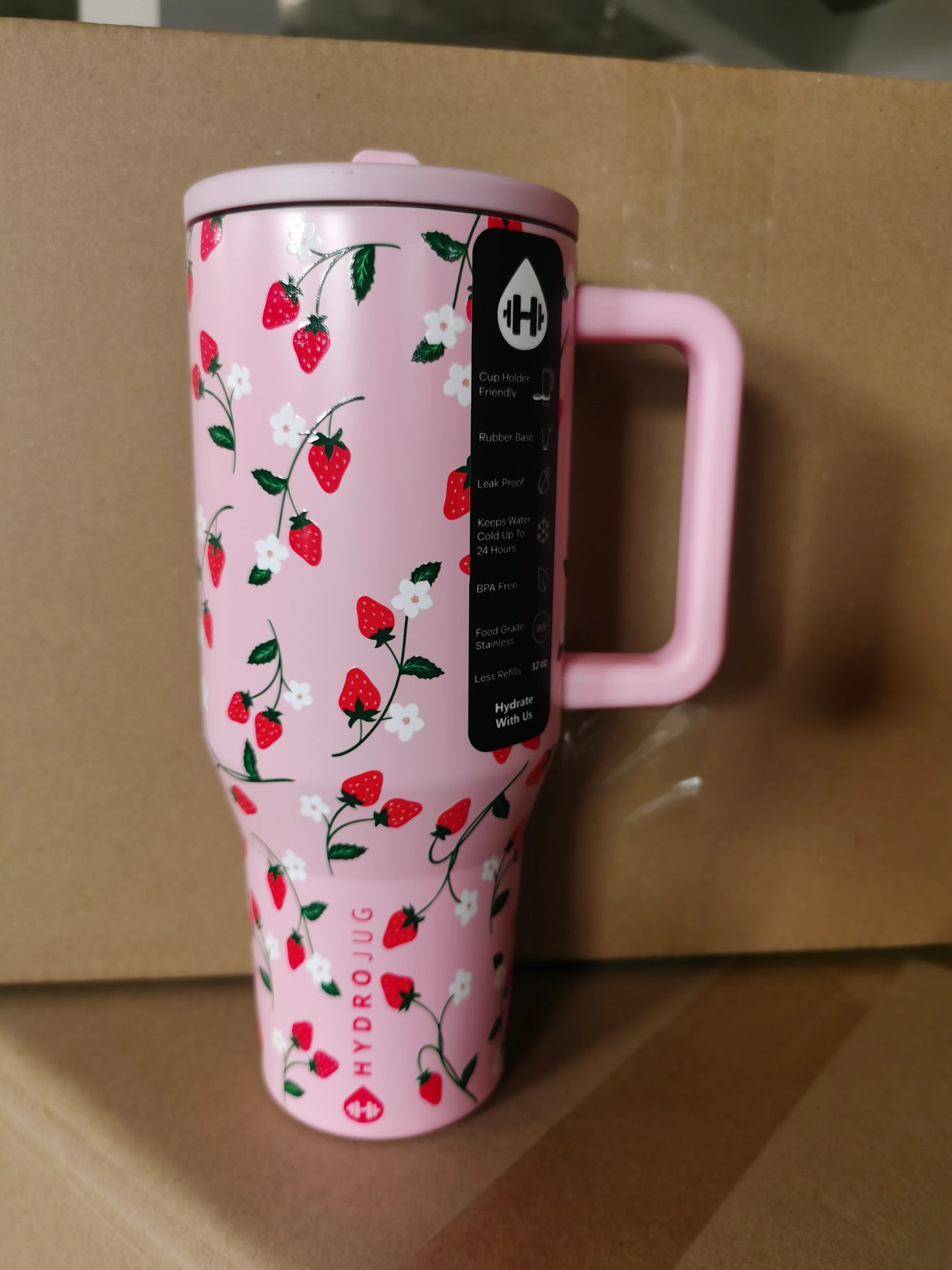 HydroJug Tumbler – 32OZ Stainless Steel Vacuum Insulated Travel Mug with Straw Lid
