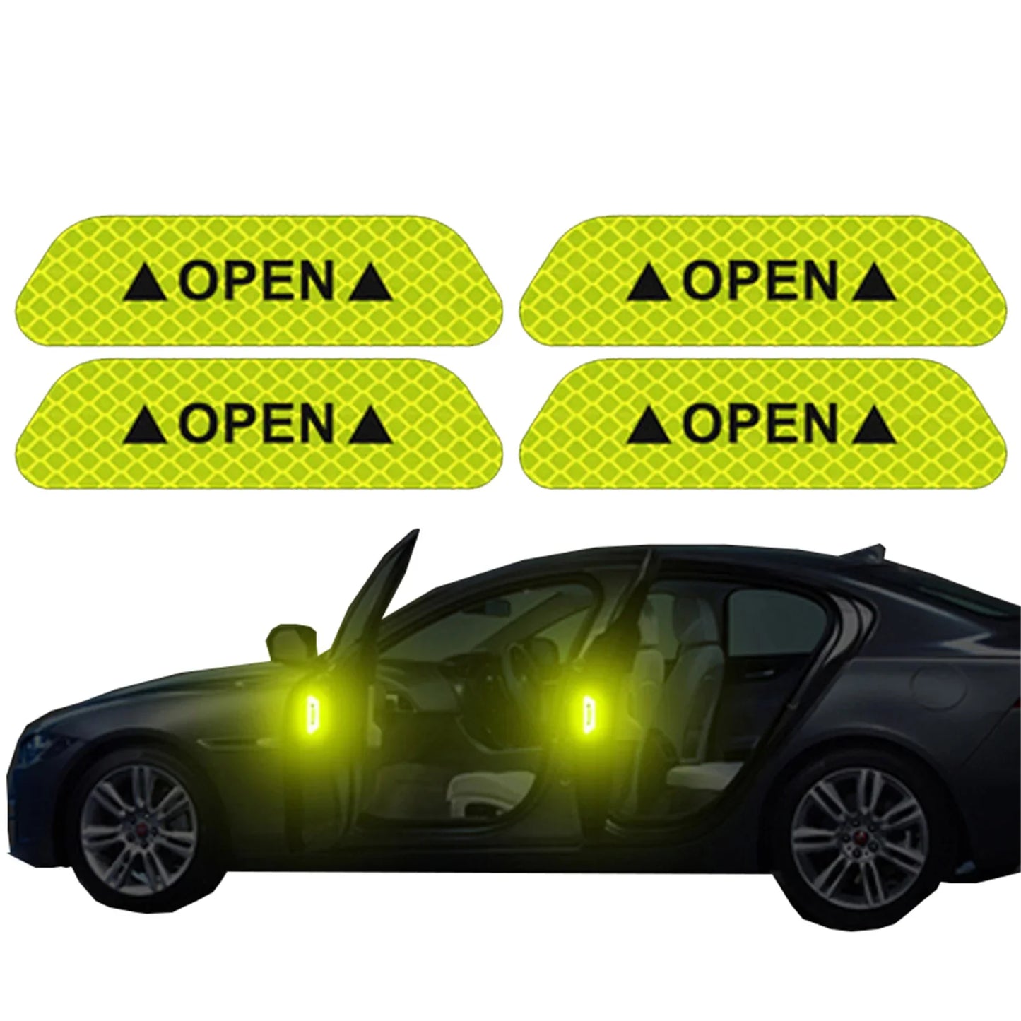 Reflective Car Accessories Door Sticker Safety Tape Inside Auto For Dacia Sandero Stepway 2023 Accessories Car Gadget