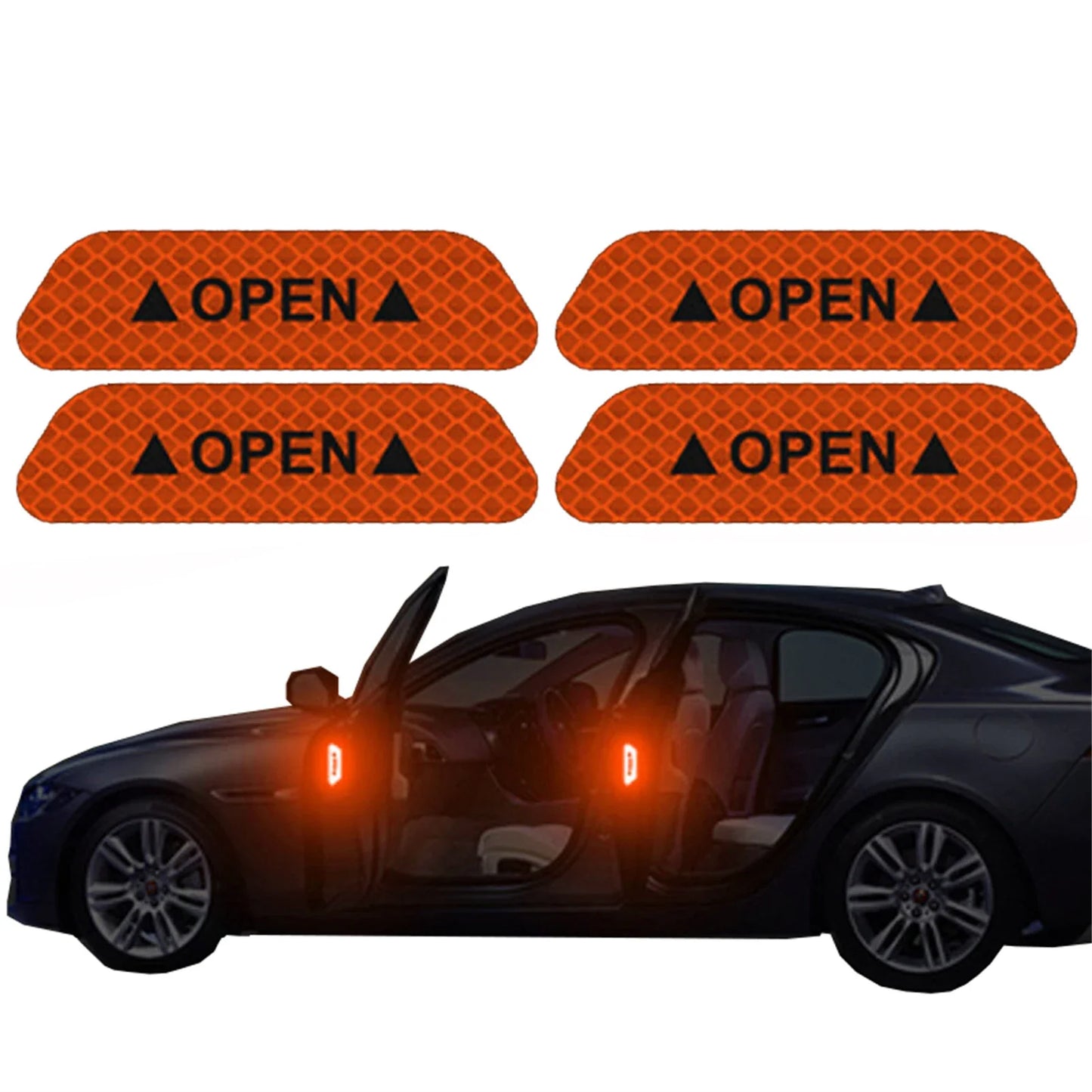Reflective Car Accessories Door Sticker Safety Tape Inside Auto For Dacia Sandero Stepway 2023 Accessories Car Gadget