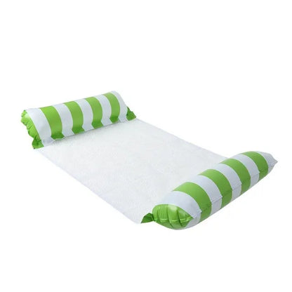 Foldable Floating Water Hammock Float Lounger Inflatable Pool Mat Floating Recliner Bed Swimming Air Mattress Pool Accessories