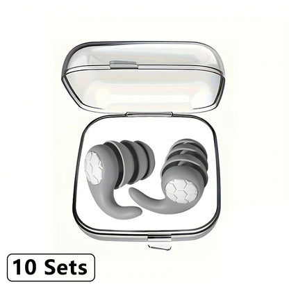 Soft Silicone Earplugs with Noise Cancellation