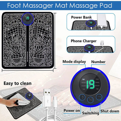 Electric Foot Massager Pad – Muscle Relaxation & Fitness Recovery Trainer for Home & Sport™