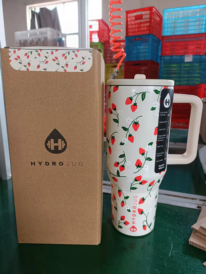 HydroJug Tumbler – 32OZ Stainless Steel Vacuum Insulated Travel Mug with Straw Lid