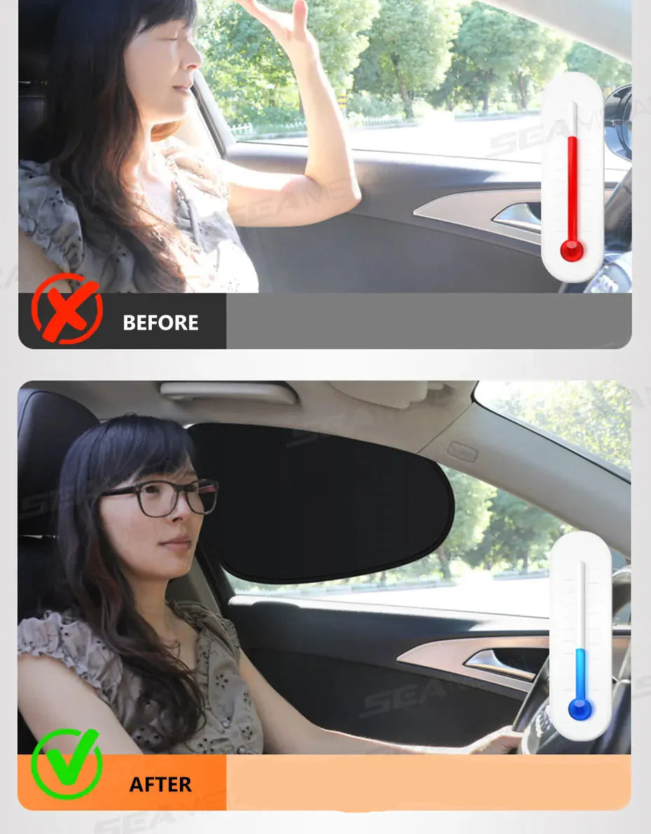 Glare Reduction & Skin Protection Electrostatic Car Window UV Blocking Sun Shade