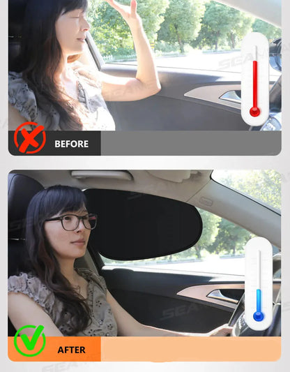 Glare Reduction & Skin Protection Electrostatic Car Window UV Blocking Sun Shade