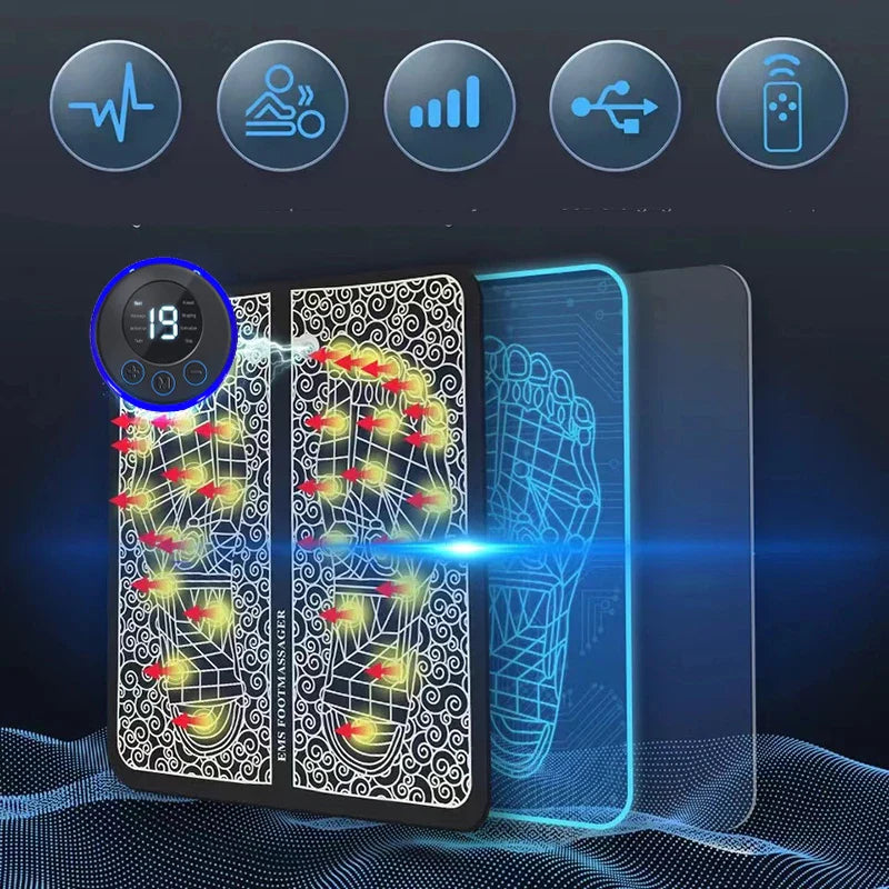 Electric Foot Massager Pad – Muscle Relaxation & Fitness Recovery Trainer for Home & Sport™