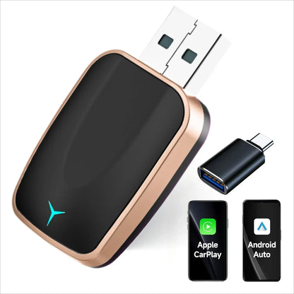 Plug & Play Wired to Wireless CarPlay Adapter & Android Auto Wireless Adapter