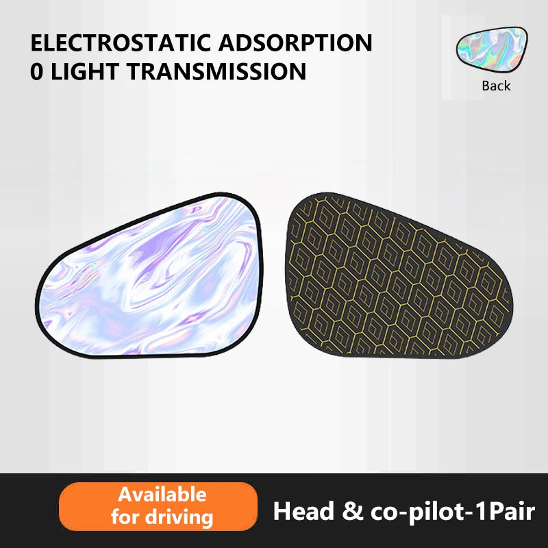 Glare Reduction & Skin Protection Electrostatic Car Window UV Blocking Sun Shade