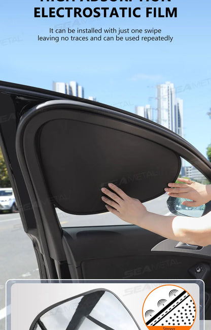 Glare Reduction & Skin Protection Electrostatic Car Window UV Blocking Sun Shade