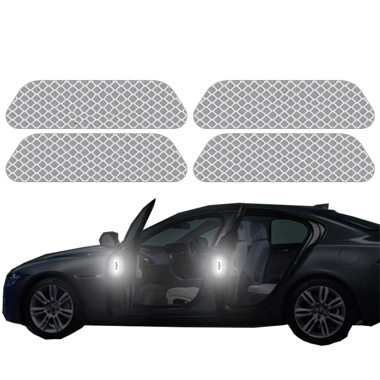 Reflective Car Accessories Door Sticker Safety Tape Inside Auto For Dacia Sandero Stepway 2023 Accessories Car Gadget